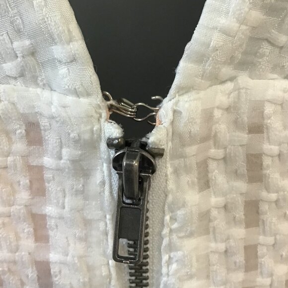 Maeve Basket Weave Peplum Pleated Sleeveless Halter Top  Size 4 - Picture 10 of 12